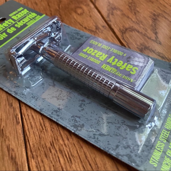 2 Safety Shaving Razor Sets Stainless Steel Shaver Each with 5 Refill Blades NIP - Picture 14 of 14